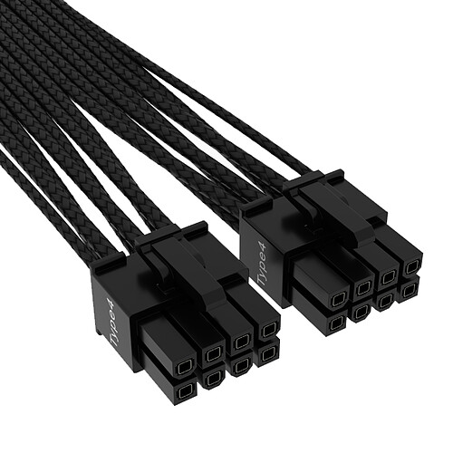 Corsair câble 600W 12+4 broches PCIe Gen 5 - Noir pas cher