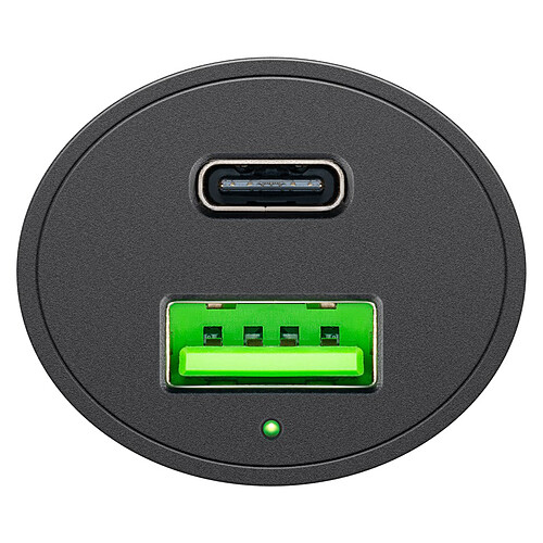Goobay Chargeur de voiture USB-A/USB-C PD (48 W) sur prise allume-cigare (Noir) pas cher