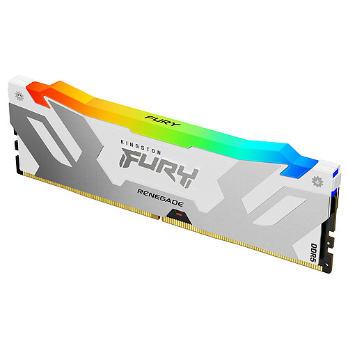 Kingston FURY Renegade RGB 64 Go (2 x 32 Go) DDR5 6400 MHz CL32 - Blanc pas cher