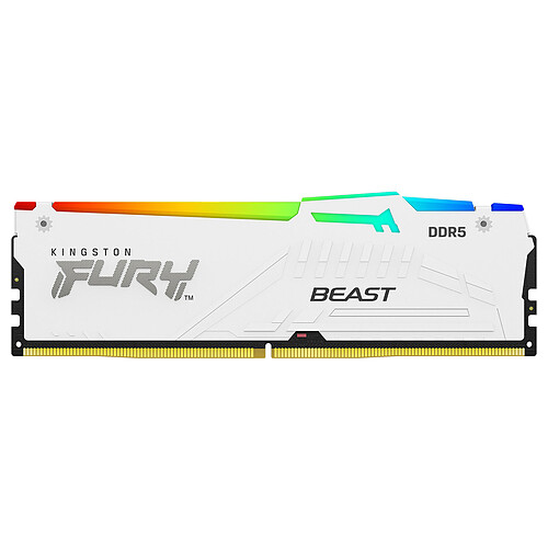 Kingston FURY Beast RGB 32 Go (2 x 16 Go) DDR5 6000 MHz CL30 - Blanc pas cher