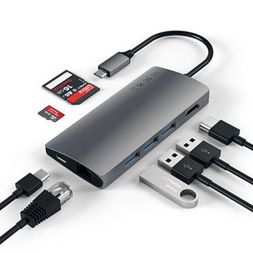 SATECHI Multiports USB-C v2 Gris pas cher