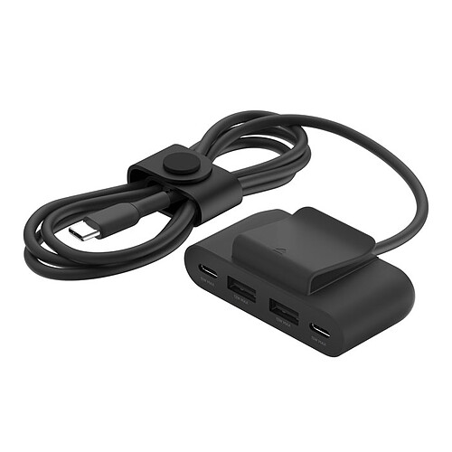 Belkin Hub de charge avec 4 ports USB-C et USB-A pour voiture (Noir) pas cher