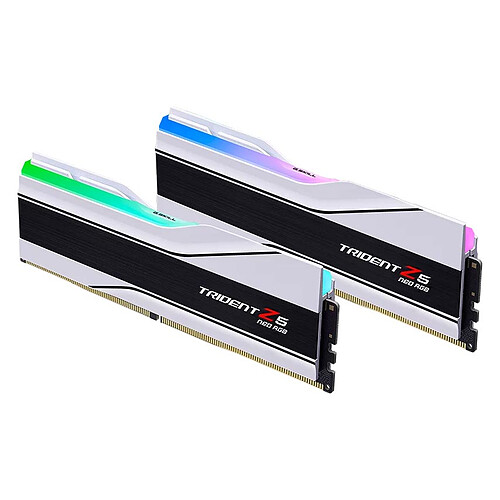 G.Skill Trident Z5 Neo RGB Series 32 Go (2x 16 Go) DDR5 7200 MHz CL34 - Blanc pas cher