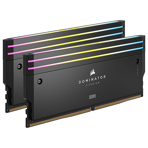 Corsair Dominator Titanium DDR5 RGB 32 Go (2 x 16 Go) 6000 MHz CL30 - Noir pas cher