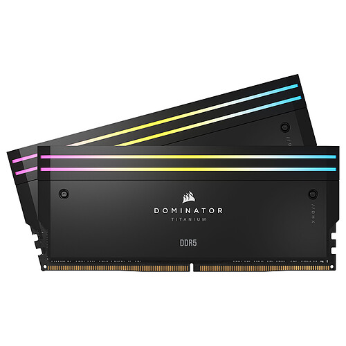 Corsair Dominator Titanium DDR5 RGB 64 Go (2 x 32 Go) 6600 MHz CL32 - Noir pas cher