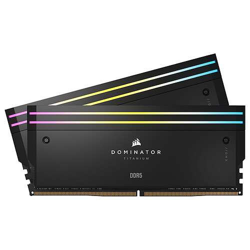 Corsair Dominator Titanium DDR5 RGB 96 Go (2 x 48 Go) 7000 MHz CL40 - Noir pas cher