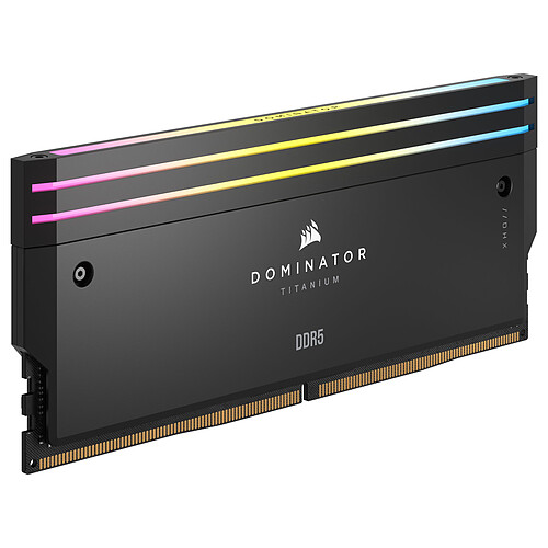 Corsair Dominator Titanium DDR5 RGB 64 Go (2 x 32 Go) 6600 MHz CL32 - Noir pas cher