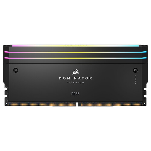 Corsair Dominator Titanium DDR5 RGB 32 Go (2 x 16 Go) 6600 MHz CL32 - Noir pas cher