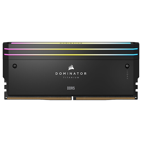 Corsair Dominator Titanium DDR5 RGB 96 Go (2 x 48 Go) 7000 MHz CL40 - Noir pas cher