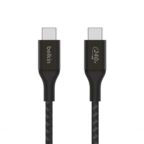 Belkin Câble USB-C vers USB-C 240W - renforcé (noir) - 1 m pas cher