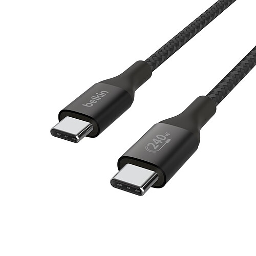 Belkin Câble USB-C vers USB-C 240W - renforcé (noir) - 1 m pas cher