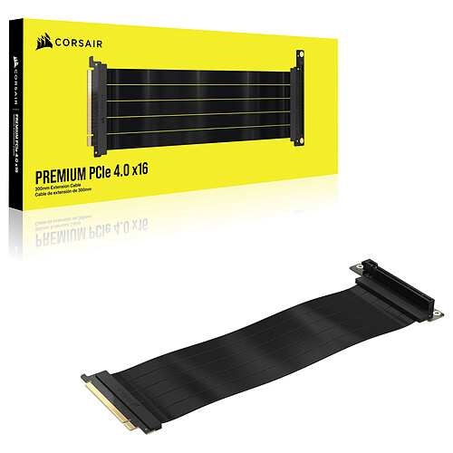 Corsair Premium PCIe 4.0 x16 câble d'extension - 300 mm pas cher