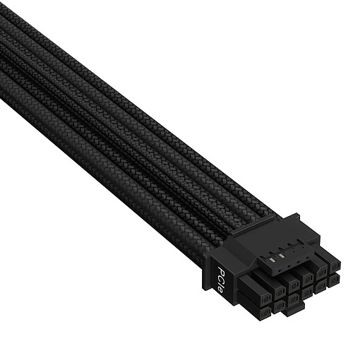 Corsair Premium Câble 600 W 12+4 broches PCIe Gen 5 12VHPWR - Noir pas cher