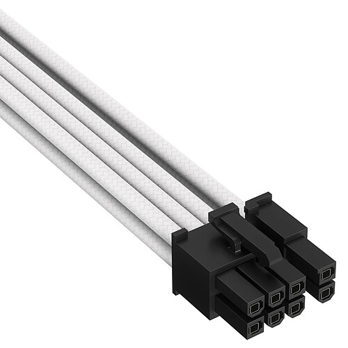 Corsair Premium Câble PCIe (connecteur simple) type 5 Gen 5 - Blanc pas cher