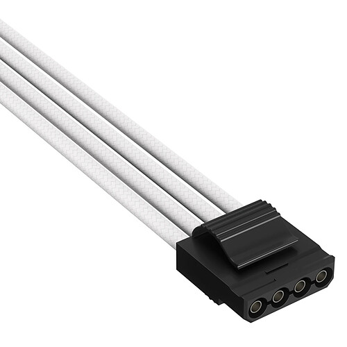 Corsair Premium Câble d'alimentation Molex 4 connecteurs type 5 Gen 5 - Blanc pas cher