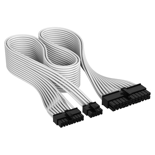 Corsair Premium Pro Kit de Câble d'alimentation type 5 Gen 5 - Blanc pas cher