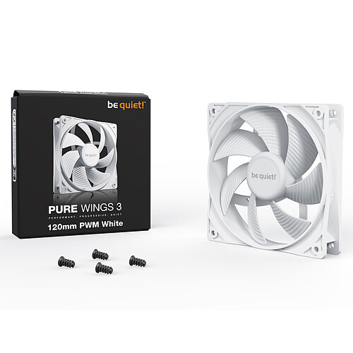 be quiet! Pure Wings 3 120mm PWM (Blanc) pas cher