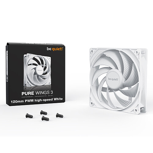 be quiet! Pure Wings 3 120mm PWM high-speed (Blanc) pas cher