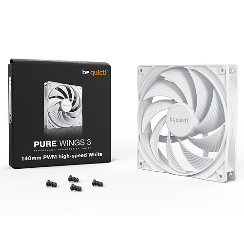 be quiet! Pure Wings 3 140mm PWM high-speed (Blanc) pas cher