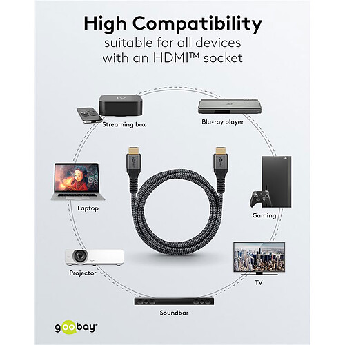 Goobay Plus Câble HDMI 2.1 8K (2 m) pas cher