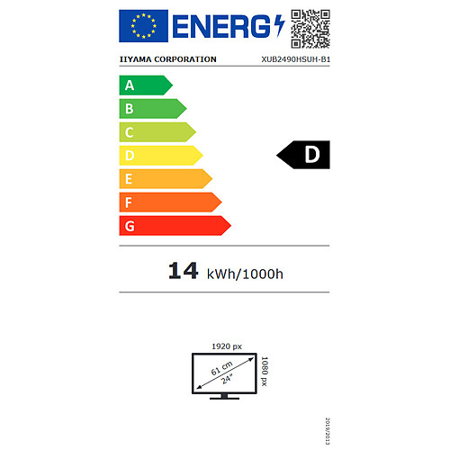 iiyama 23.8" LED - ProLite XUB2490HSUH-B1 pas cher