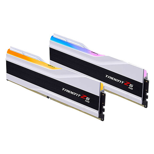 G.Skill Trident Z5 RGB 32 Go (2 x 16 Go) DDR5 7200 MHz CL34 - Blanc pas cher