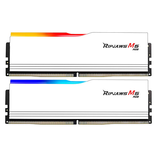 G.Skill Ripjaws M5 RGB 64 Go (2 x 32 Go) DDR5 5600 MHz CL30 - Blanc pas cher