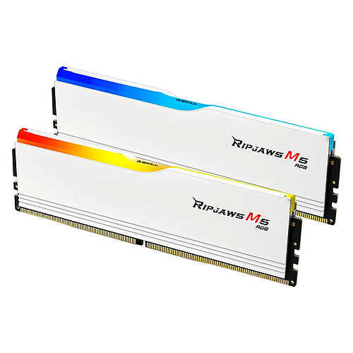 G.Skill Ripjaws M5 RGB 64 Go (2 x 32 Go) DDR5 6800 MHz CL34 - Blanc pas cher
