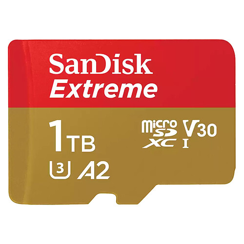 SanDisk Extreme microSDXC UHS-I U3 1 To + Adaptateur SD pas cher