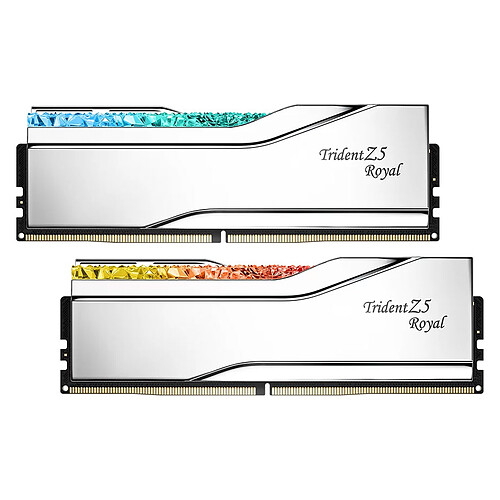 G.Skill Trident Z5 Royal 32 Go (2 x 16 Go) DDR5 7200 MHz CL34 - Argent pas cher