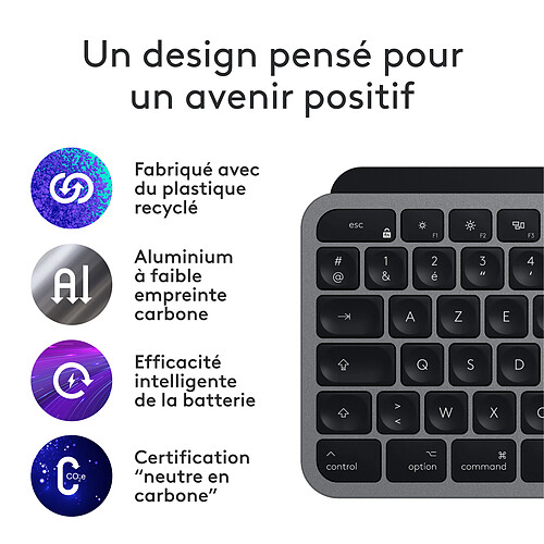 Logitech MX Keys S for Mac (Gris Sidéral) pas cher