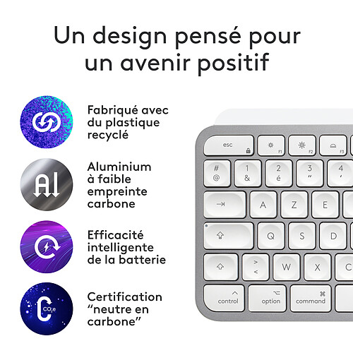 Logitech MX Keys S for Mac (Gris Pâle) pas cher