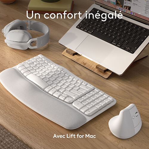 Logitech Wave Keys for Mac (Blanc) pas cher