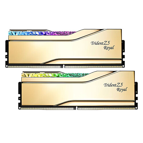 G.Skill Trident Z5 Royal 32 Go (2 x 16 Go) DDR5 7200 MHz CL34 - Or pas cher