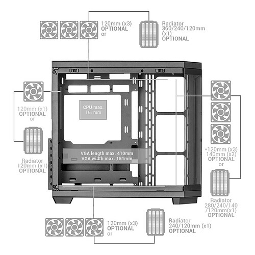 Mars Gaming MC-3TCORE (Noir) pas cher