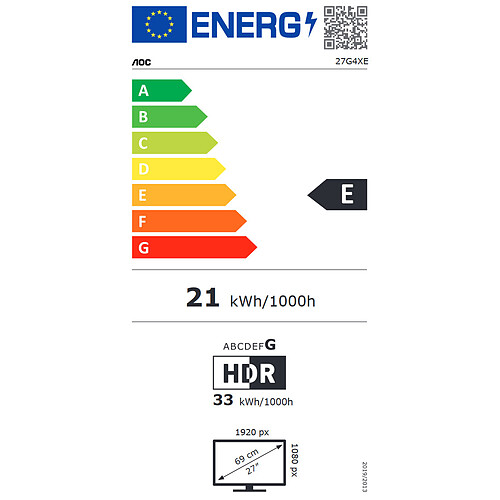 AOC 27" LED - 27G4XE pas cher