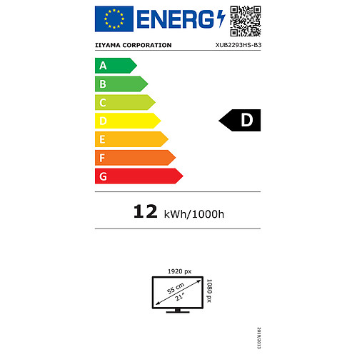 iiyama 21.5" LED - ProLite XUB2293HS-B3 pas cher