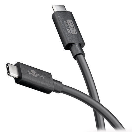 Goobay Câble USB4 2.0 Type C (M/M) - Power Delivery - 1.2 m pas cher