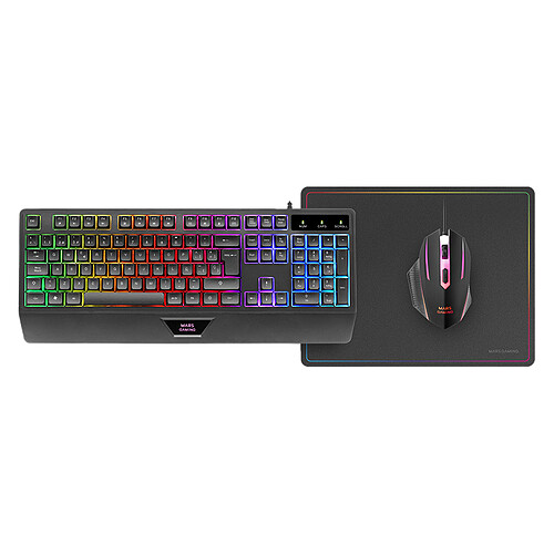 Mars Gaming Combo Gaming 3-en-1 MCP124 (Noir) pas cher