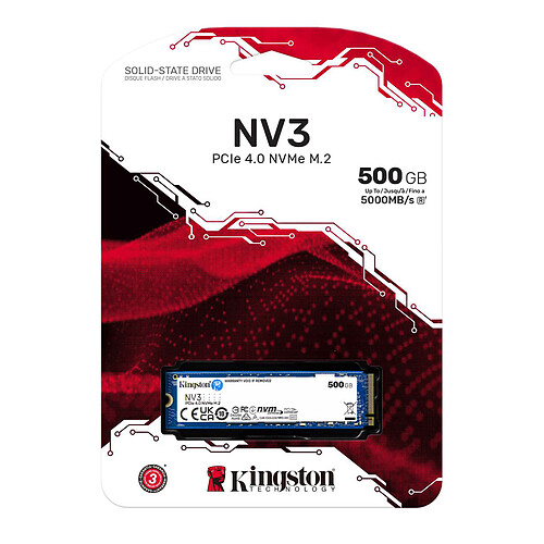 Kingston SSD NV3 500 Go pas cher