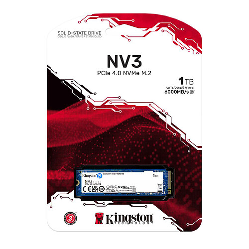 Kingston SSD NV3 1 To pas cher