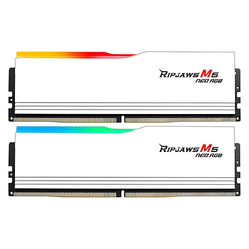 G.Skill Ripjaws M5 Neo RGB 32 Go (2 x 16 Go) DDR5 6000 MHz CL36 - Blanc pas cher