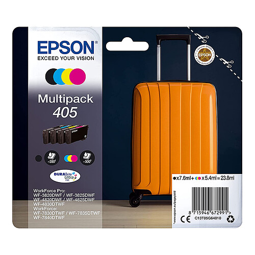 Epson WorkForce Pro WF-4825DWF + Epson Valise 405 4 couleurs pas cher