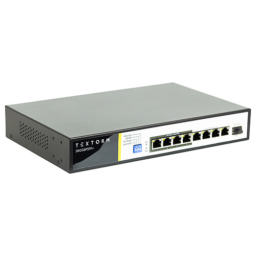 TEXTORM Switch 8 ports 2.5 GbE 4 ports PoE+ et 4 port PoE++ avec SFP+ 10G pas cher