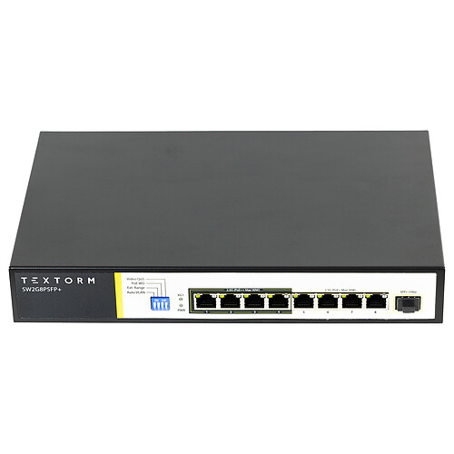 TEXTORM Switch 8 ports 2.5 GbE 4 ports PoE+ et 4 port PoE++ avec SFP+ 10G pas cher