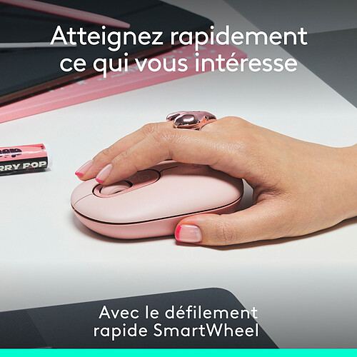 Logitech POP Mouse (Rose) pas cher