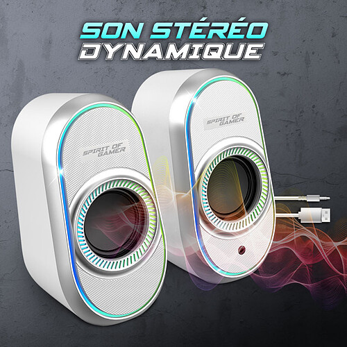 Spirit of Gamer Fanatic 500 (Blanc) pas cher