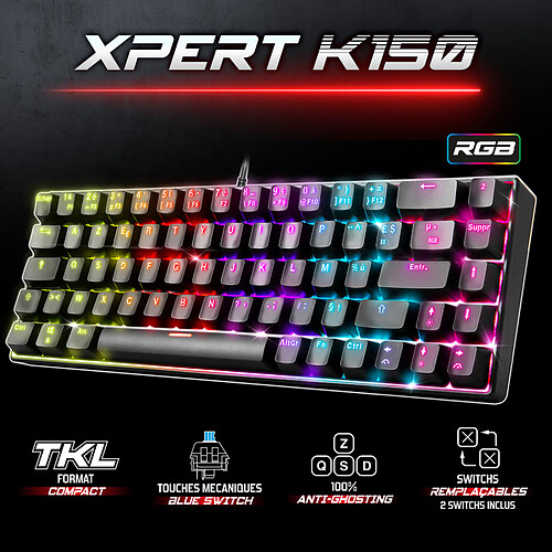 Spirit of Gamer Xpert-K150 (Noir) pas cher