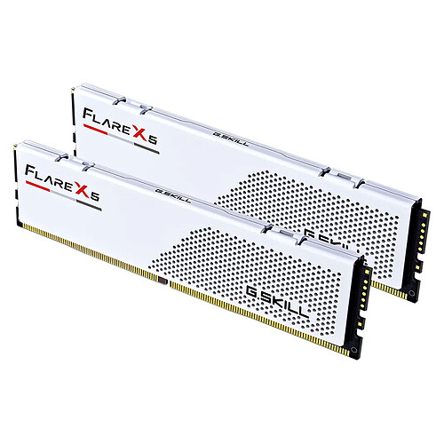 G.Skill Flare X5 Series Low Profile 32 Go (2x 16 Go) DDR5 6400 MHz CL32 - Blanc pas cher