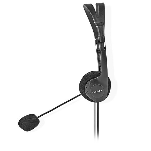 Nedis Portable Stereo Headset (Noir) pas cher